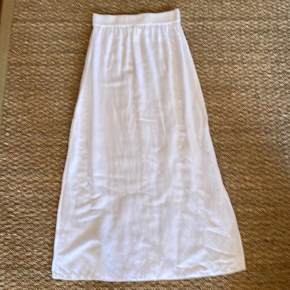 H&M whit linen skirt S